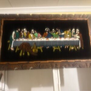 Framed Last Supper Tapestry Art